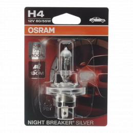 Лампа H4 OSRAM 64193NBS-01B 60/55W 12V P43T NIGHT BREAKER SILVER (1шт.)